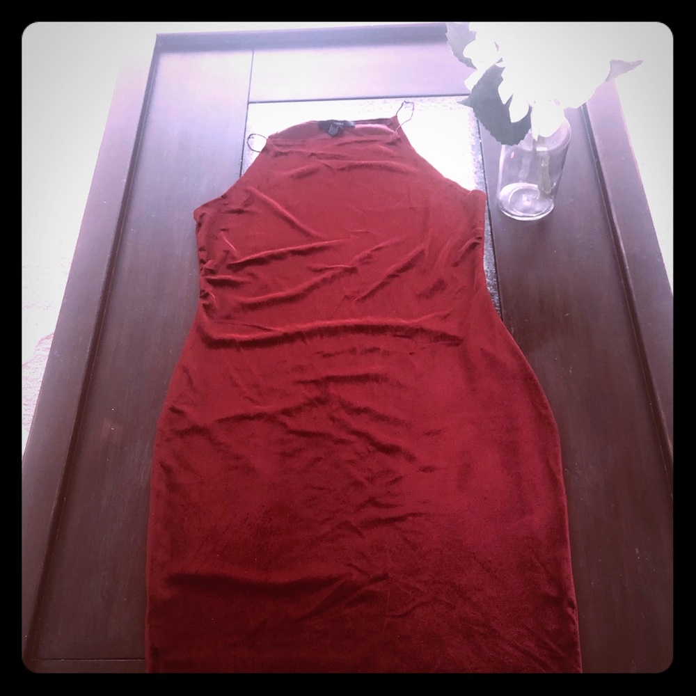 Faux suede dress burgundy !